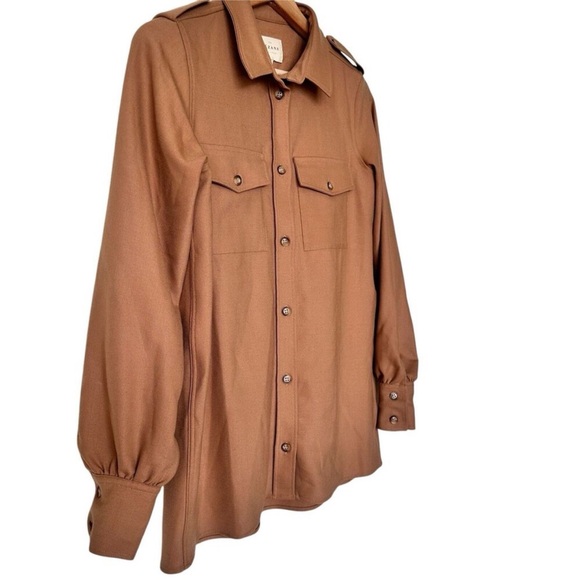 Sezane Camel Button-Down Shirt - Picture 10 of 10